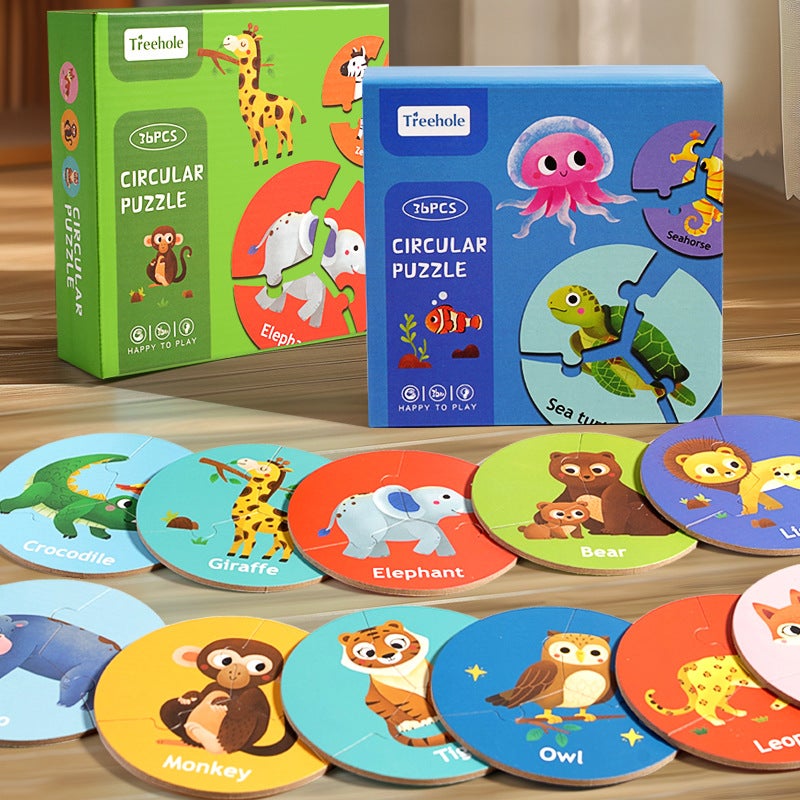 Children'S Puzzle Board Game Wooden Pair Touch Animal Matching Puzzle Interactive Concentration Logic Training Toys - Image 2